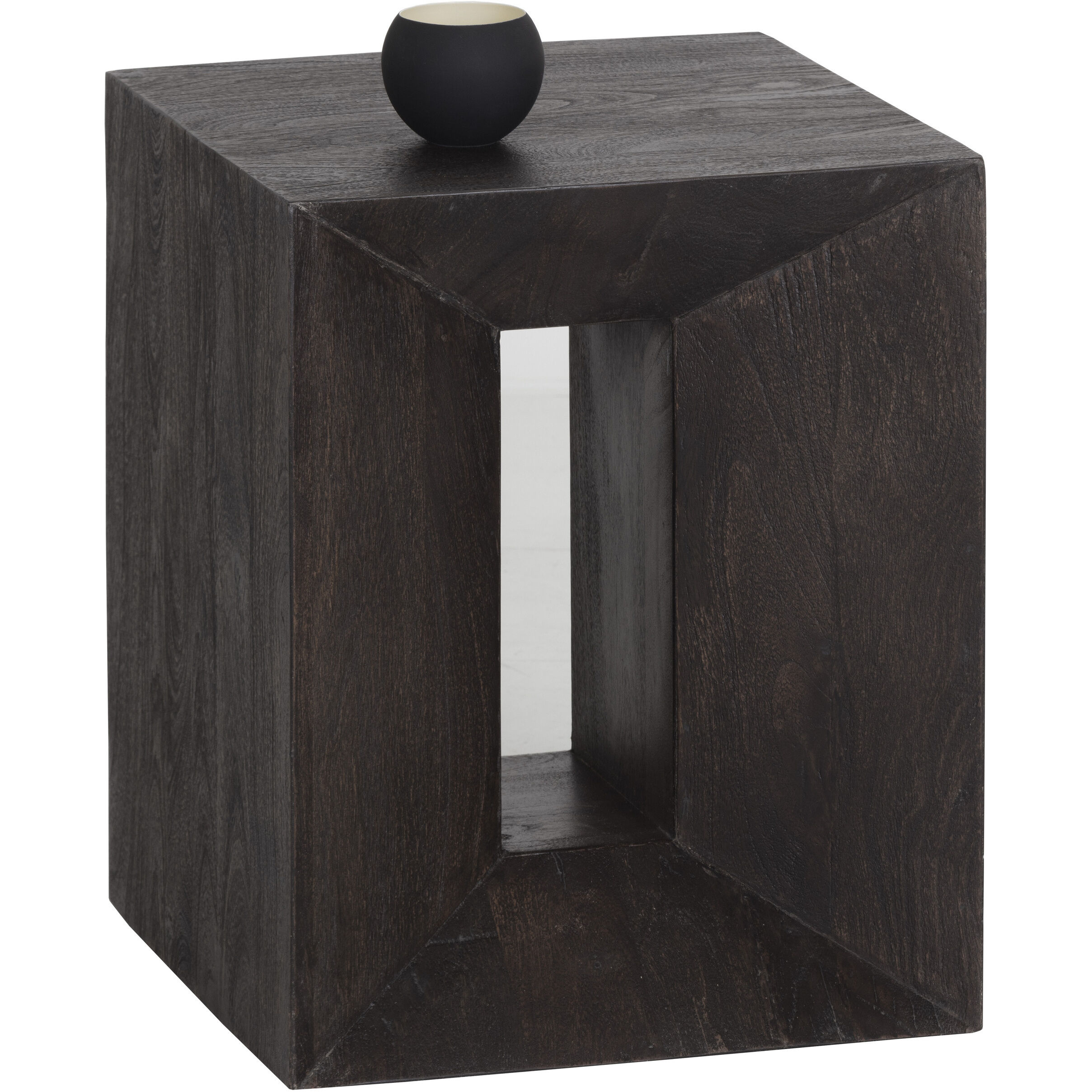 Basil 20 X 16 inch Dark Brown End Table